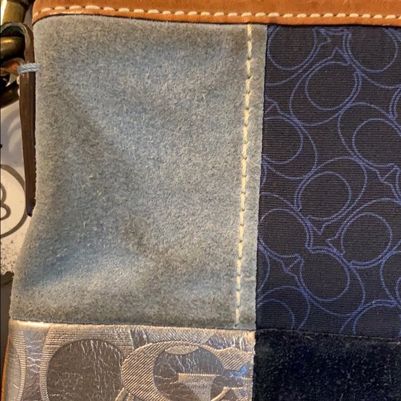 Coach Patchwork Denims/Metallics/Suede Crossbody Bag - Picture 5 of 9
